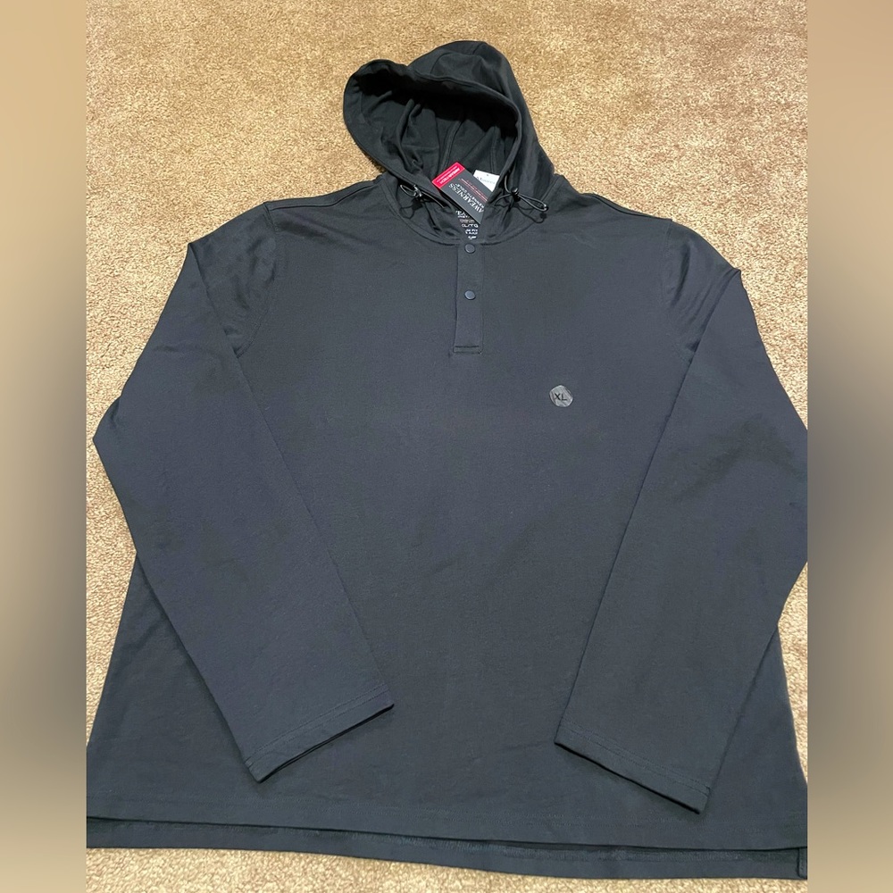 BEAUTIFUL KENNETH COLE “AWEARNESS” HOODED LONG SLEEVE TWEATER TEE XL NEW W/ TAGS